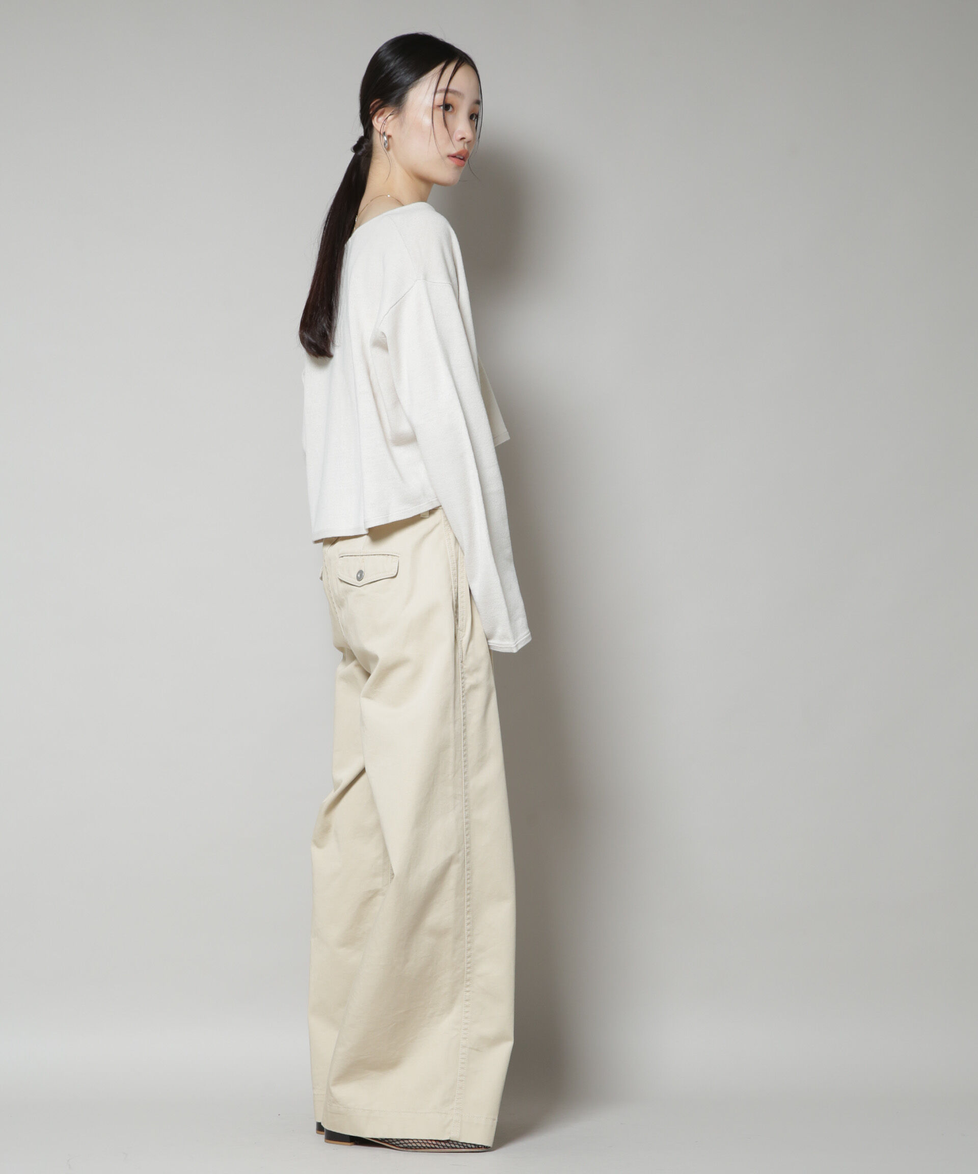 nano･universe「ニットキャミワンピース&times;クロップドVネックニット セット」|ワンピース|