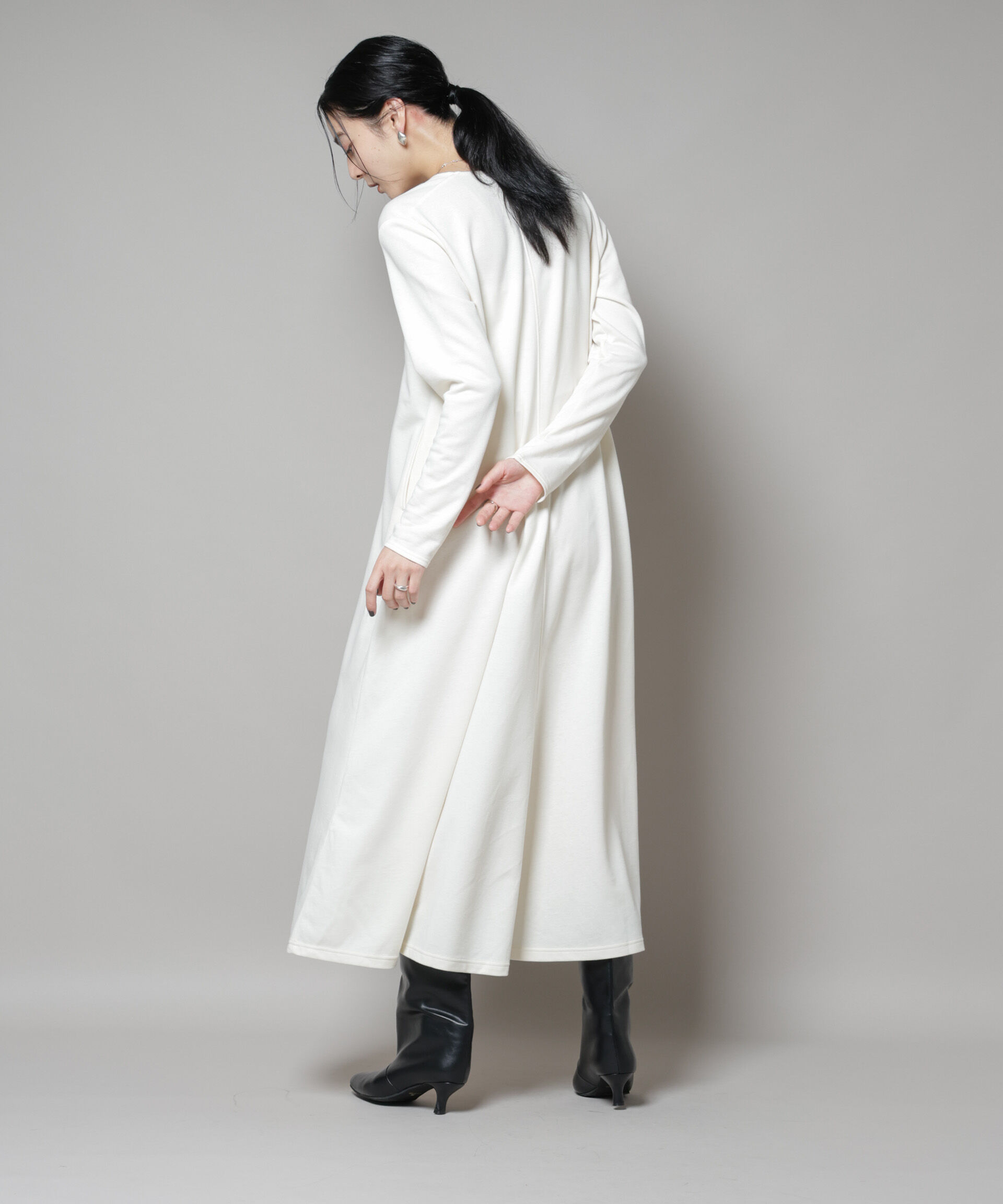 nano･universe「ライトコットンダンボールフレアワンピース」|ワンピース|