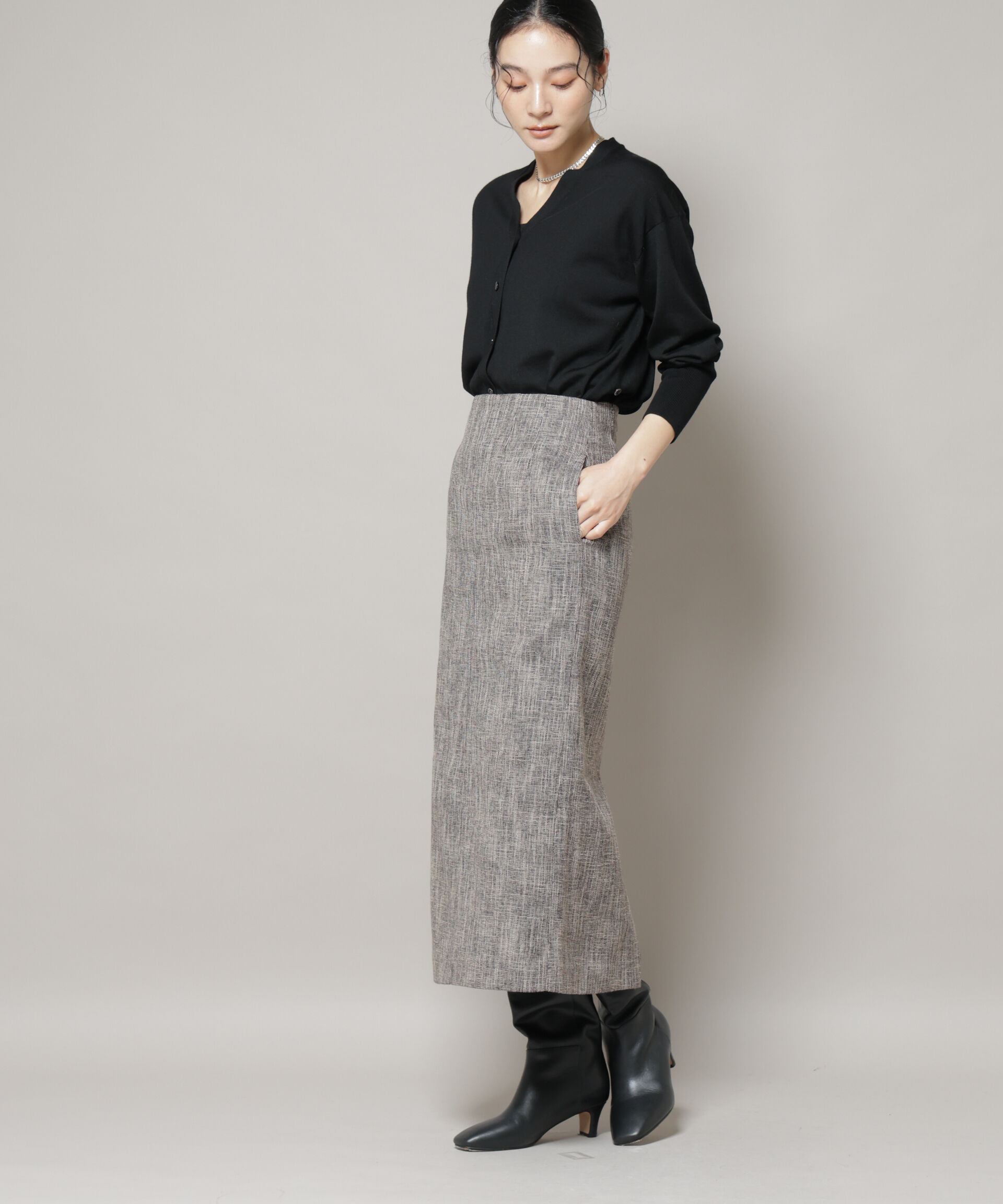 nano･universe「ツイードタイトスカート(セットアップ可)」|スカート|