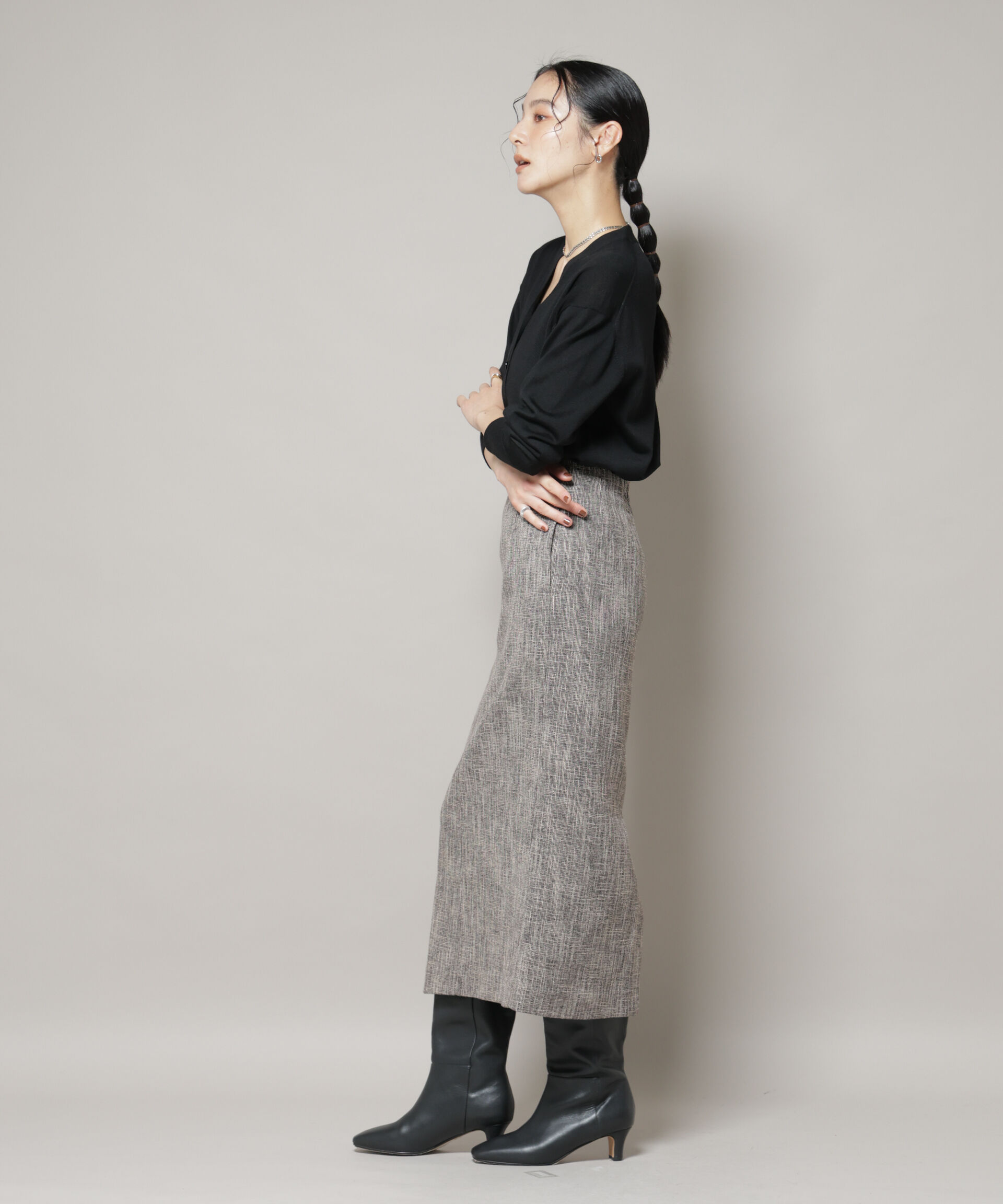 nano･universe「ツイードタイトスカート(セットアップ可)」|スカート|