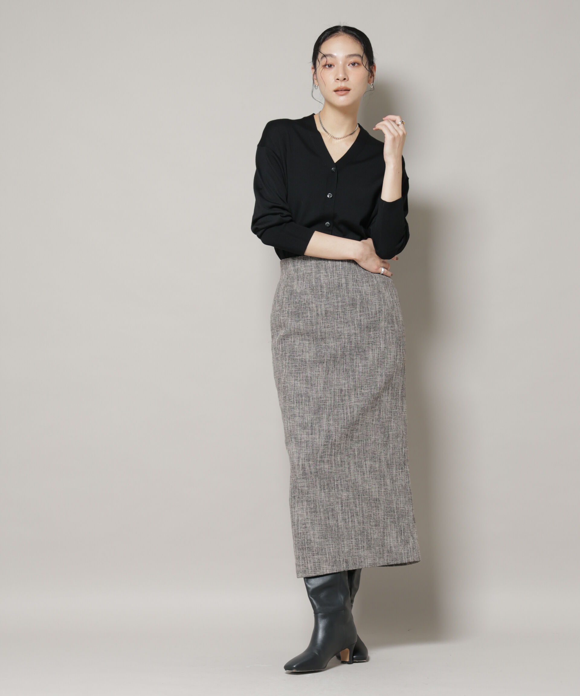 nano･universe「ツイードタイトスカート(セットアップ可)」|スカート|