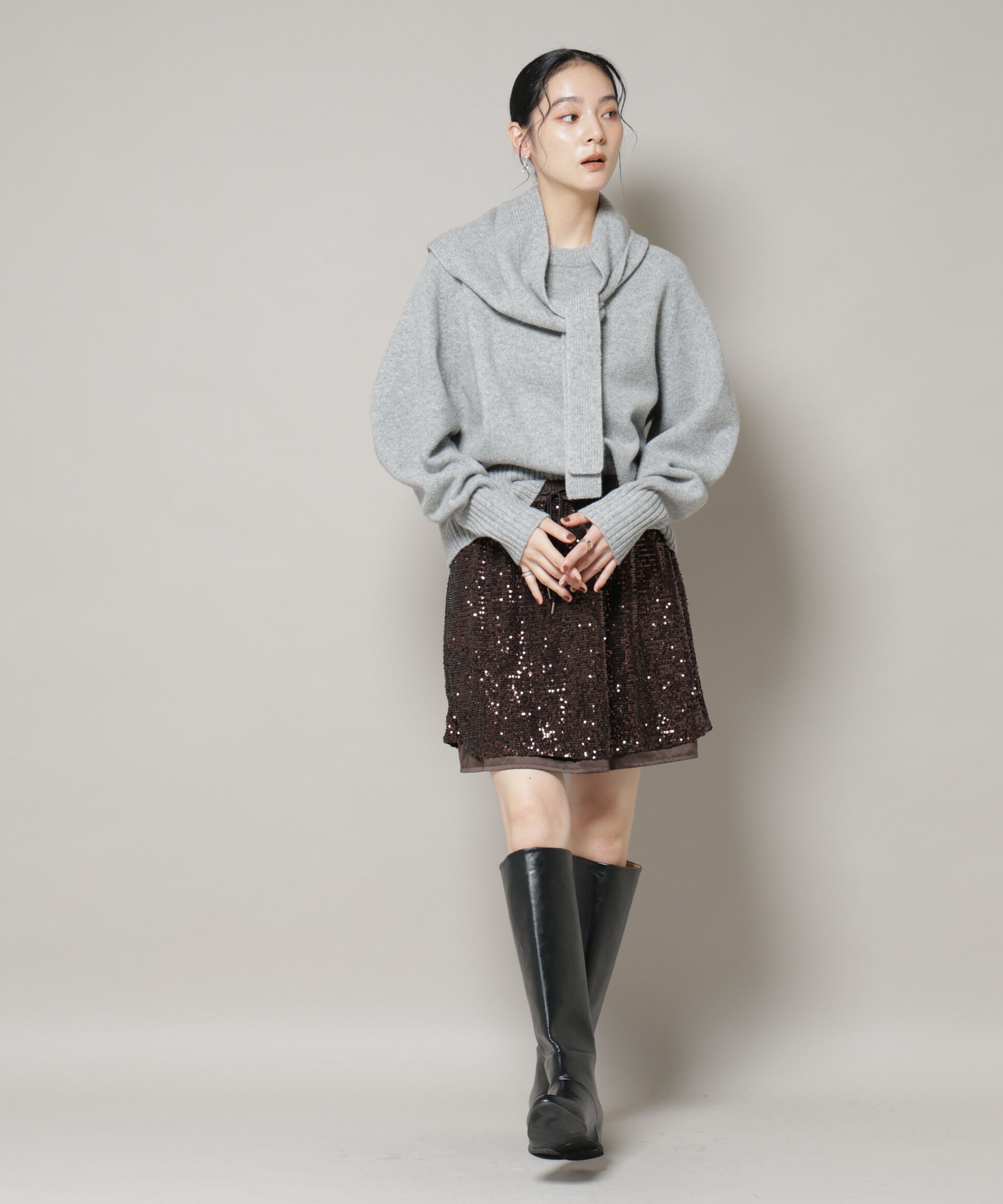 nano･universe「AQUAウールカシミヤトライアングルストール」|マフラー|