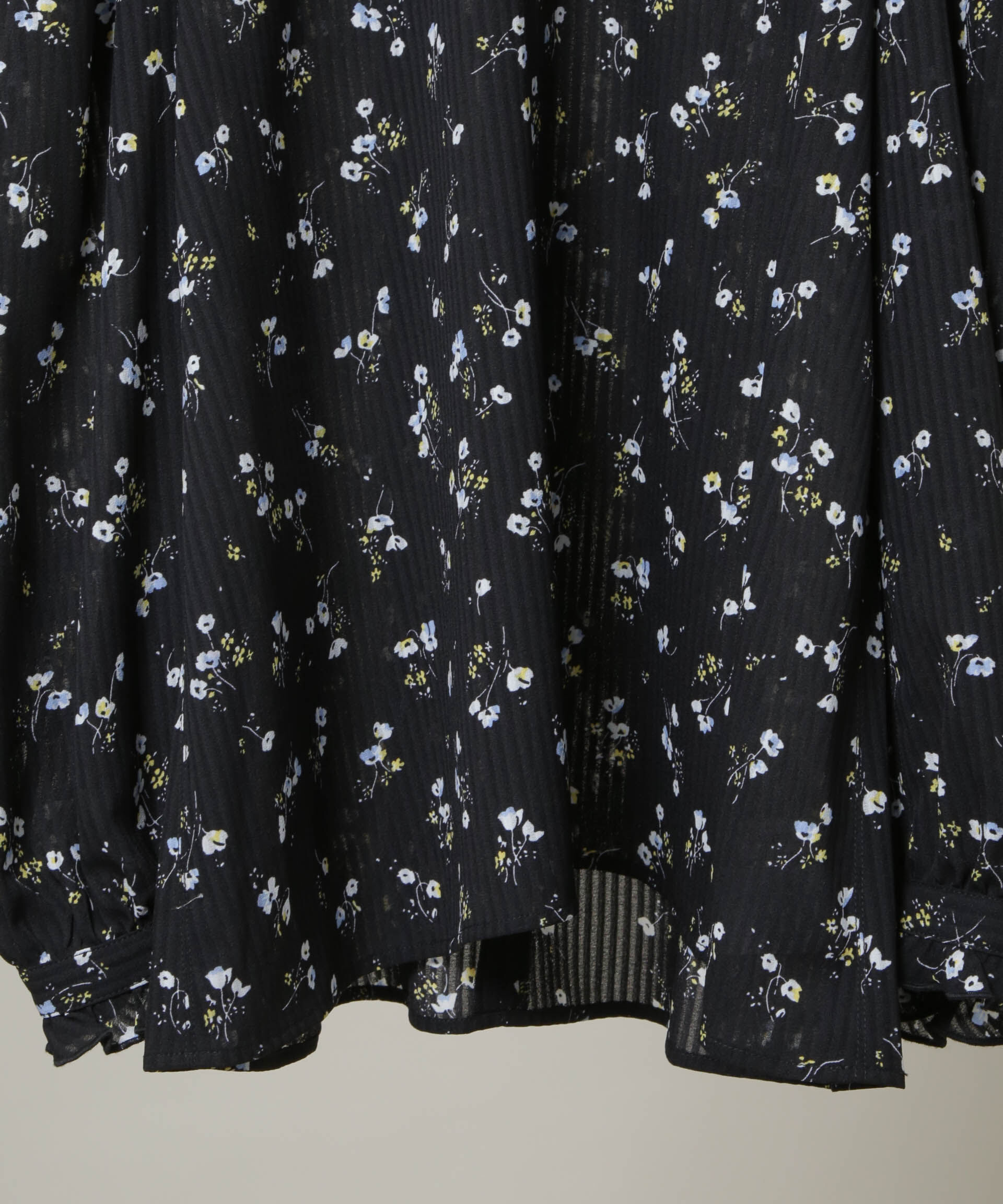 nano･universe「フラワープリントスタンドフリルブラウス(セットアップ可)」|シャツ・ブラウス|