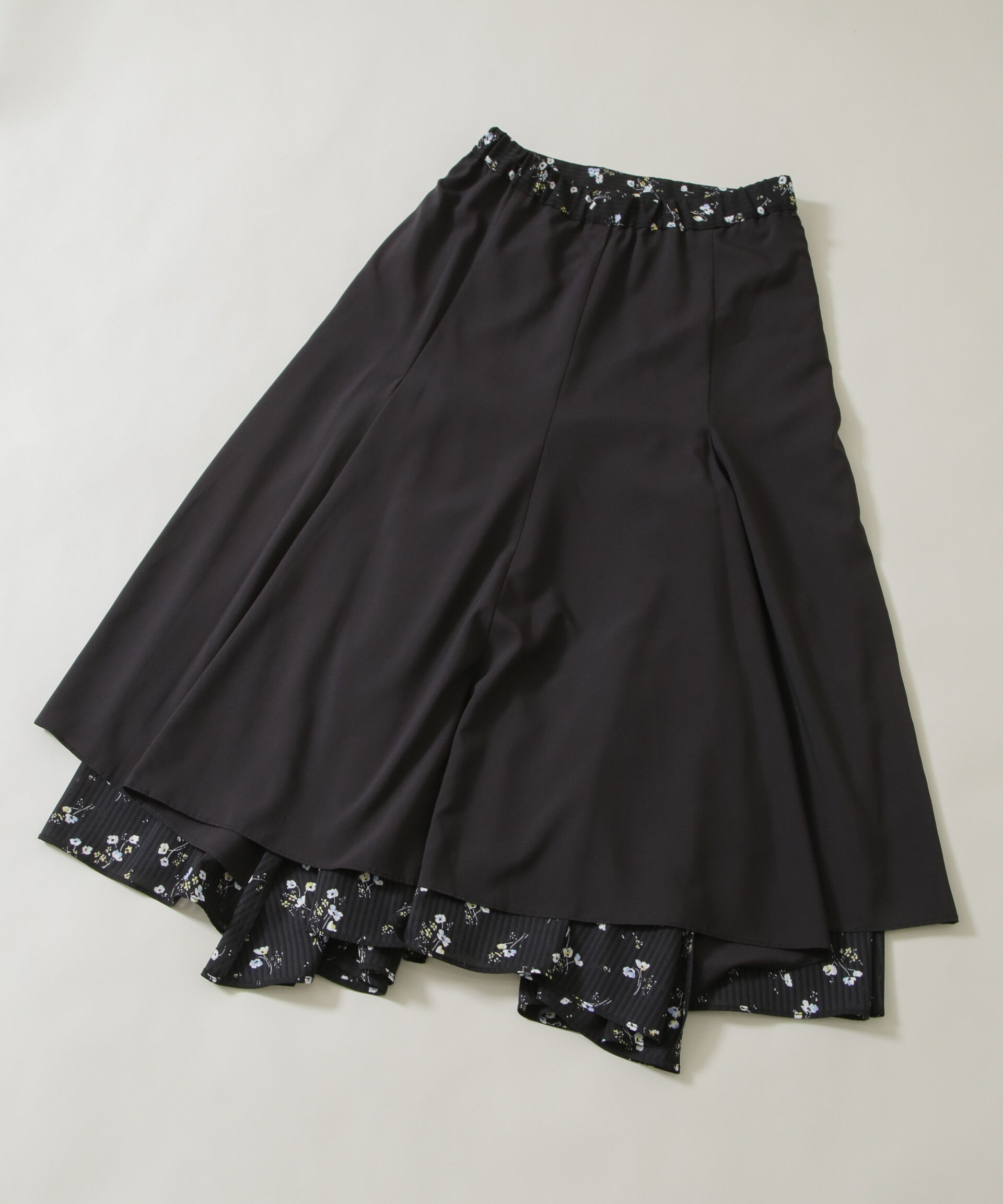 nano･universe「フラワープリントイレヘムタックフレアスカート(セットアップ可)」|スカート|