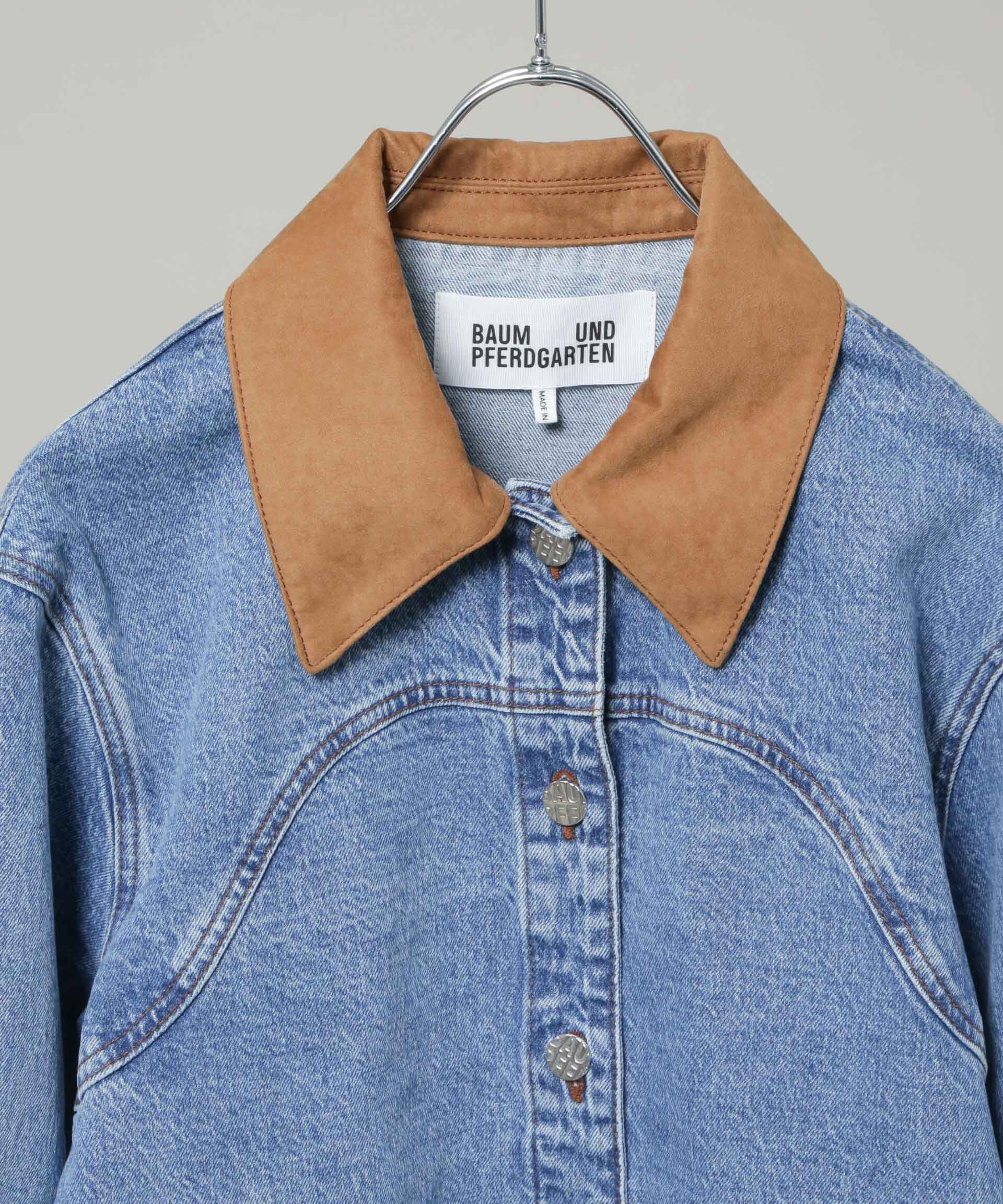 nano･universe「BAUM UND PFERDGARTEN/Patch denim ブルゾン(セットアップ可)」|ブルゾン・スタジャン|