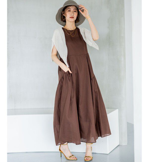 23区「【一部店舗限定/接触冷感/洗える】ラミータンブラー ノースリーブ ワンピース」|ワンピース|