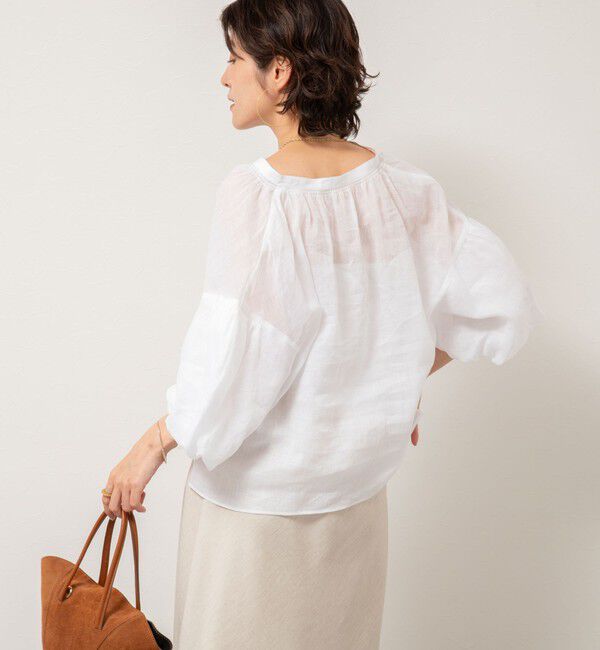 NOLLEY'S「◇【WEB限定カラーあり】シアーラミー袖バルーンブラウス」|シャツ・ブラウス|
