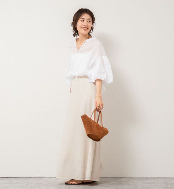 NOLLEY'S「◇【WEB限定カラーあり】シアーラミー袖バルーンブラウス」|シャツ・ブラウス|