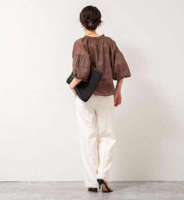 NOLLEY'S「◇【WEB限定カラーあり】シアーラミー袖バルーンブラウス」|シャツ・ブラウス|