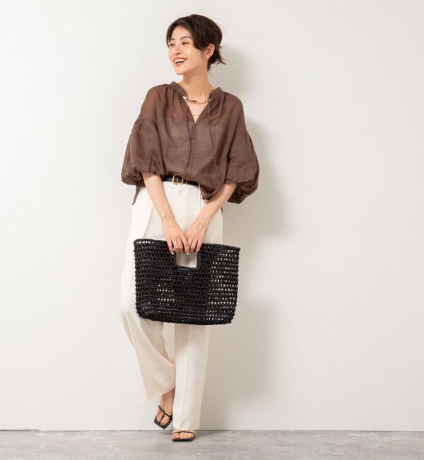 NOLLEY'S「◇【WEB限定カラーあり】シアーラミー袖バルーンブラウス」|シャツ・ブラウス|