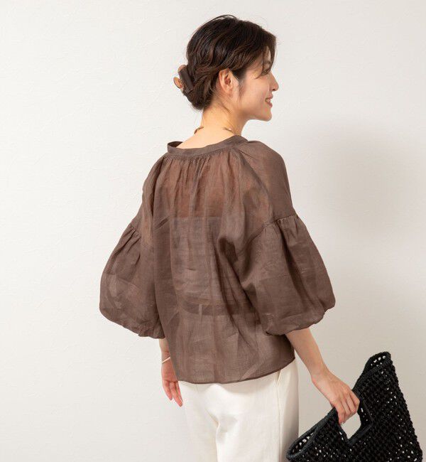 NOLLEY'S「◇【WEB限定カラーあり】シアーラミー袖バルーンブラウス」|シャツ・ブラウス|