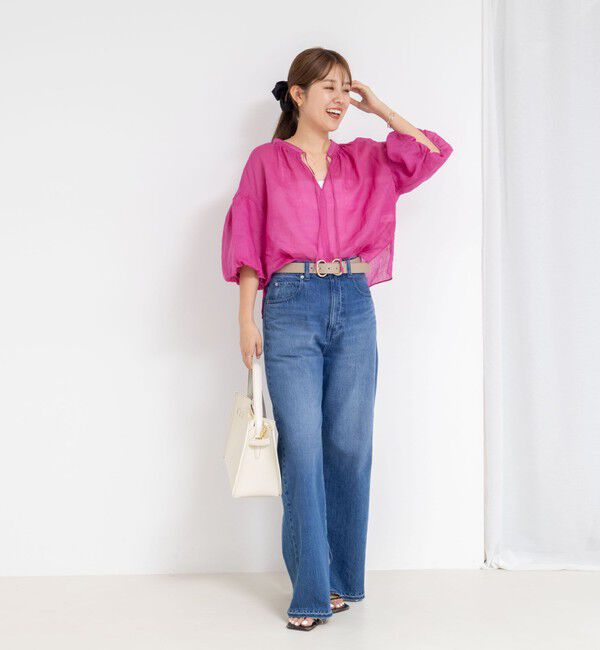 NOLLEY'S「◇【WEB限定カラーあり】シアーラミー袖バルーンブラウス」|シャツ・ブラウス|