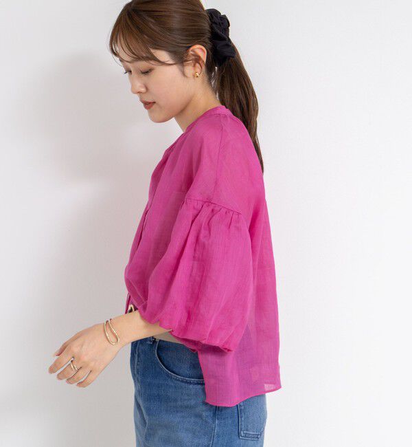 NOLLEY'S「◇【WEB限定カラーあり】シアーラミー袖バルーンブラウス」|シャツ・ブラウス|