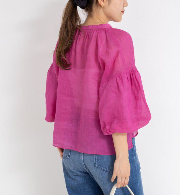 NOLLEY'S「◇【WEB限定カラーあり】シアーラミー袖バルーンブラウス」|シャツ・ブラウス|