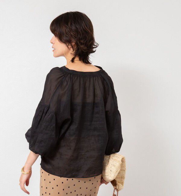 NOLLEY'S「◇【WEB限定カラーあり】シアーラミー袖バルーンブラウス」|シャツ・ブラウス|