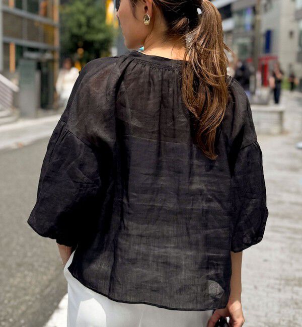 NOLLEY'S「◇【WEB限定カラーあり】シアーラミー袖バルーンブラウス」|シャツ・ブラウス|