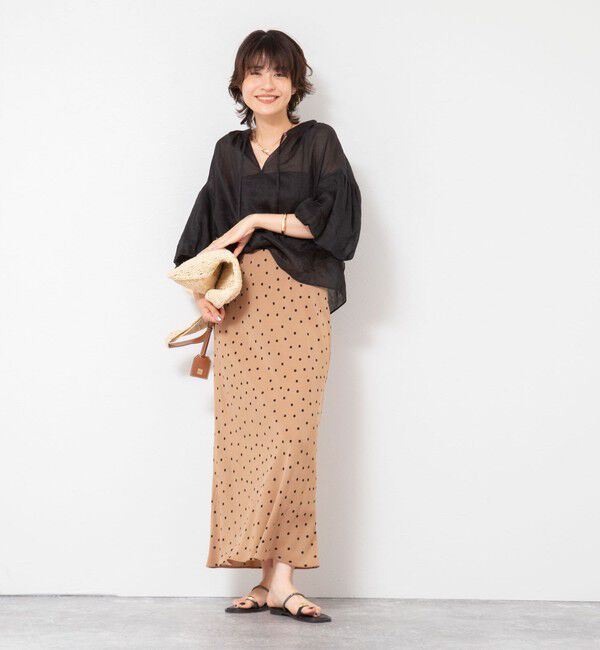 NOLLEY'S「◇【WEB限定カラーあり】シアーラミー袖バルーンブラウス」|シャツ・ブラウス|