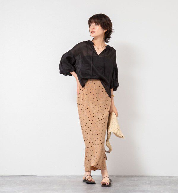 NOLLEY'S「◇【WEB限定カラーあり】シアーラミー袖バルーンブラウス」|シャツ・ブラウス|