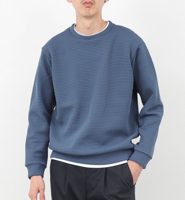 NOLLEY'S goodman「ウォッシャブルワッフルクォーターCN 25AW」|Tシャツ・カットソー|グレイッシュブルー