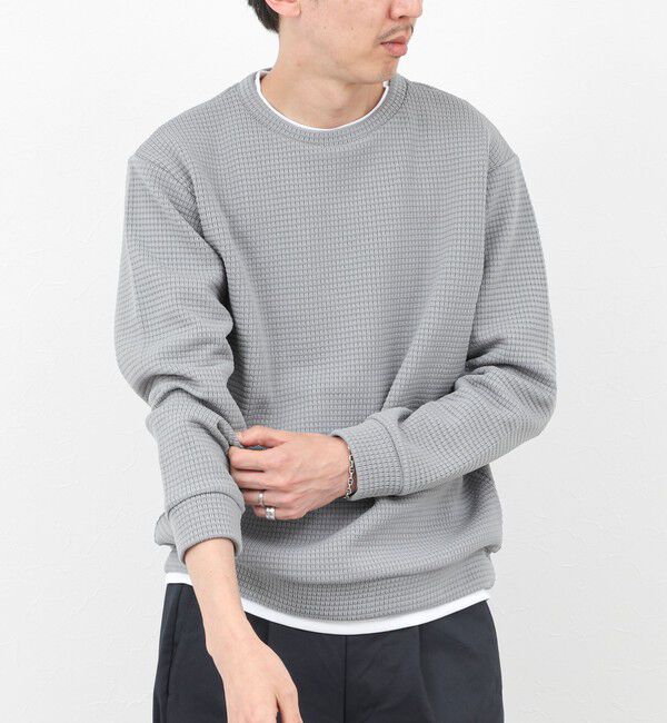 NOLLEY'S goodman「ウォッシャブルワッフルクォーターCN 25AW」|Tシャツ・カットソー|ライトグレー