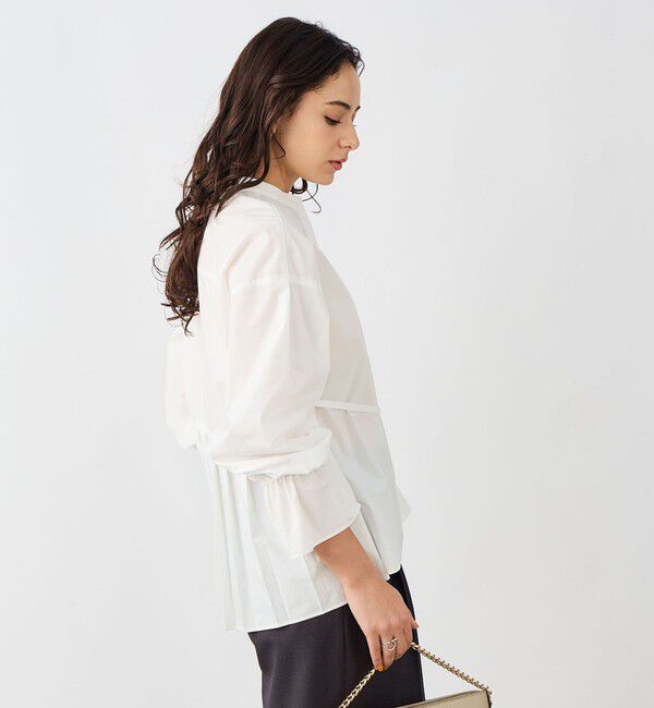 NOLLEY'S sophi「ウォッシャブルドレープポプリンバックプリーツシャツ」|シャツ・ブラウス|