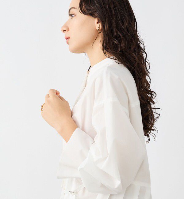 NOLLEY'S sophi「ウォッシャブルドレープポプリンバックプリーツシャツ」|シャツ・ブラウス|