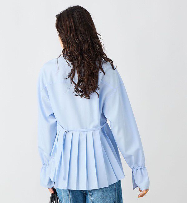 NOLLEY'S sophi「ウォッシャブルドレープポプリンバックプリーツシャツ」|シャツ・ブラウス|