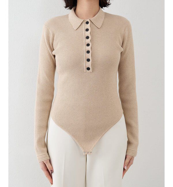  「ニットポロボディスーツ」|ニット・セーター|