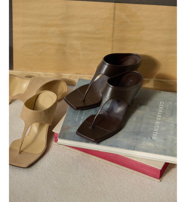  「【Hoaw.】ウェッジトングサンダル」|その他|ダークブラウン