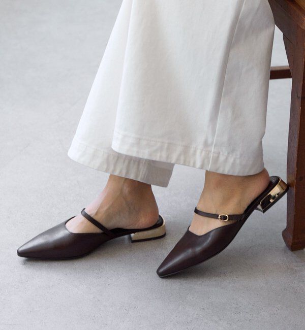  「予約【さりげないアクセントに】ゴールドポイントミュール」|その他|