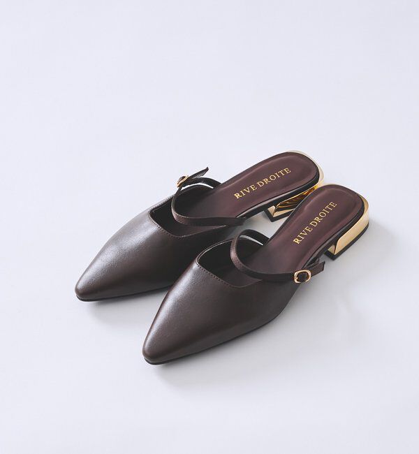  「予約【さりげないアクセントに】ゴールドポイントミュール」|その他|