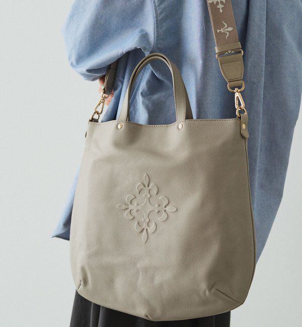  「エンボスモノグラム 2WAYトートバッグ」|トートバッグ|