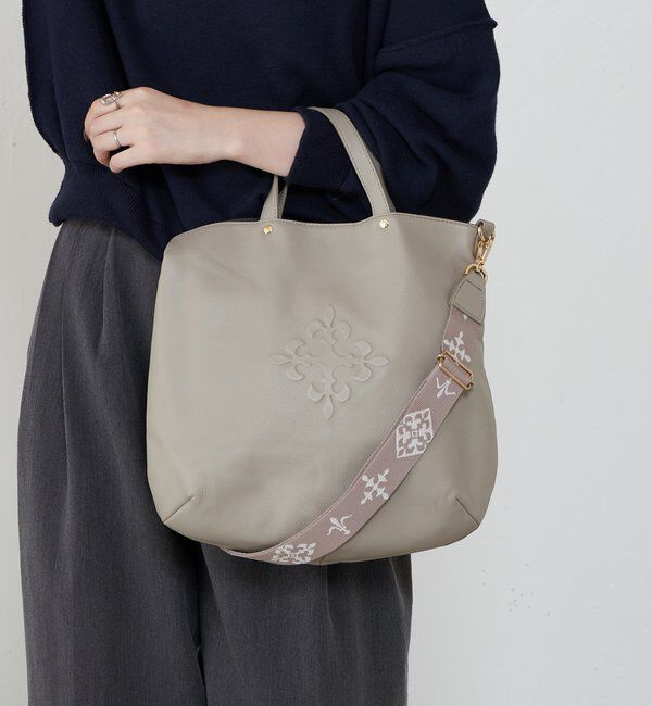  「エンボスモノグラム 2WAYトートバッグ」|トートバッグ|