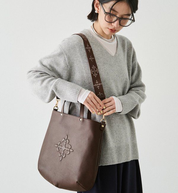  「エンボスモノグラム 2WAYトートバッグ」|トートバッグ|