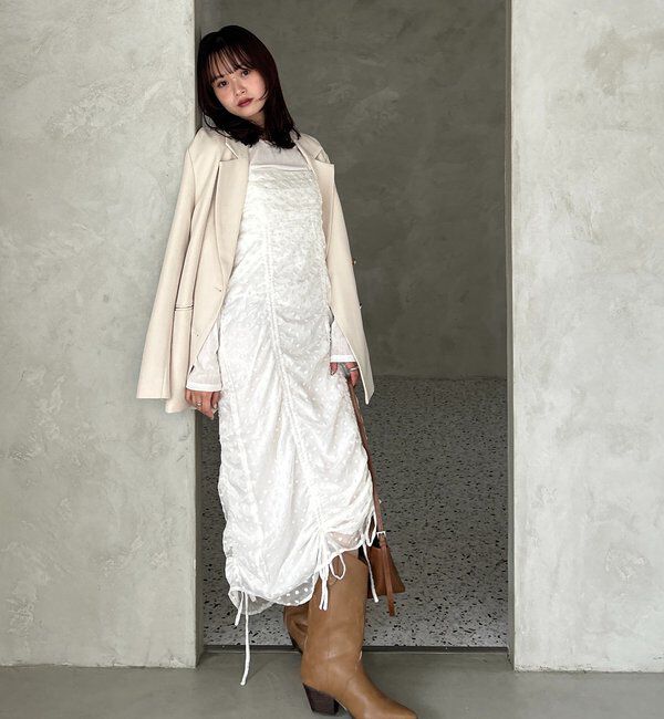  「【＠akane__11.1企画】ドロストフラワーキャミワンピース」|ワンピース|