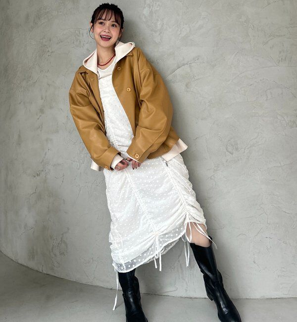  「【＠akane__11.1企画】ドロストフラワーキャミワンピース」|ワンピース|