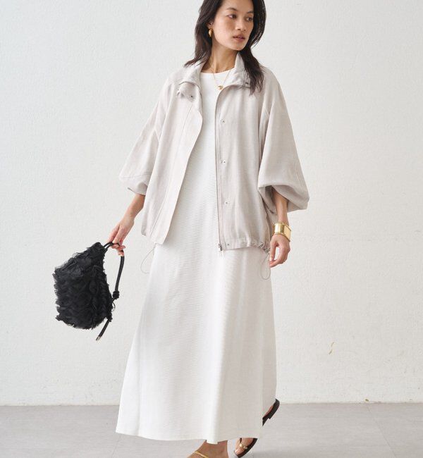  「リネンライクスタンドブルゾン」|ブルゾン・スタジャン|