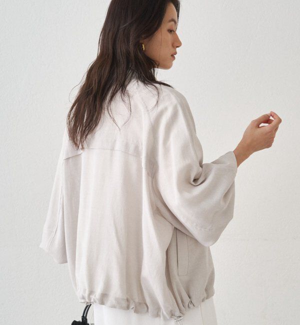  「リネンライクスタンドブルゾン」|ブルゾン・スタジャン|