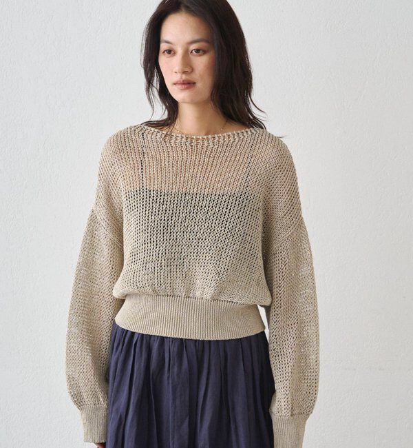  「クリスピーコットンショートニット」|ニット・セーター|