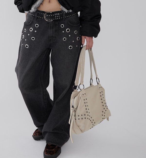  「EYELET LOW RISE DENIM /アイレットローライズデニム」|デニム|