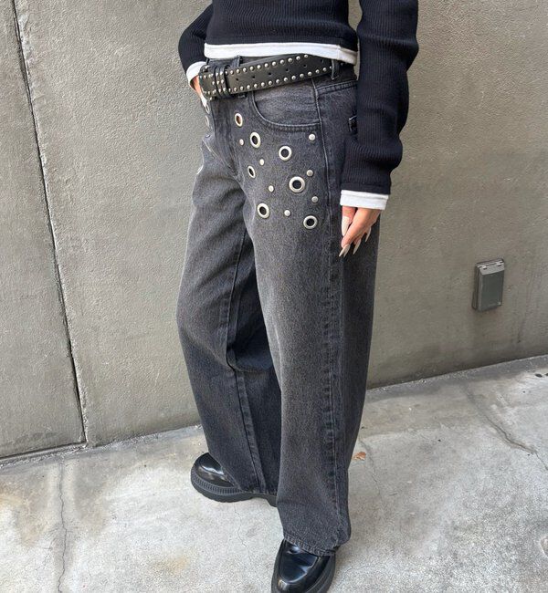  「EYELET LOW RISE DENIM /アイレットローライズデニム」|デニム|