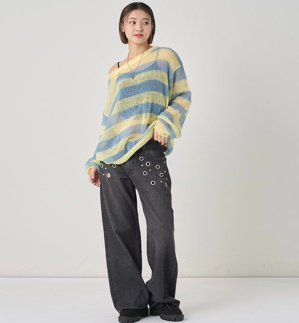 「EYELET LOW RISE DENIM /アイレットローライズデニム」|デニム|