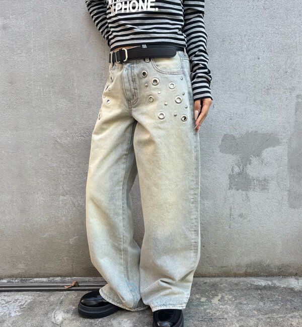  「EYELET LOW RISE DENIM /アイレットローライズデニム」|デニム|