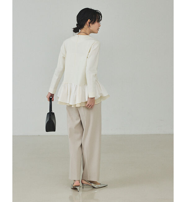 qualite「タフタコンビプルオーバー」|シャツ・ブラウス|