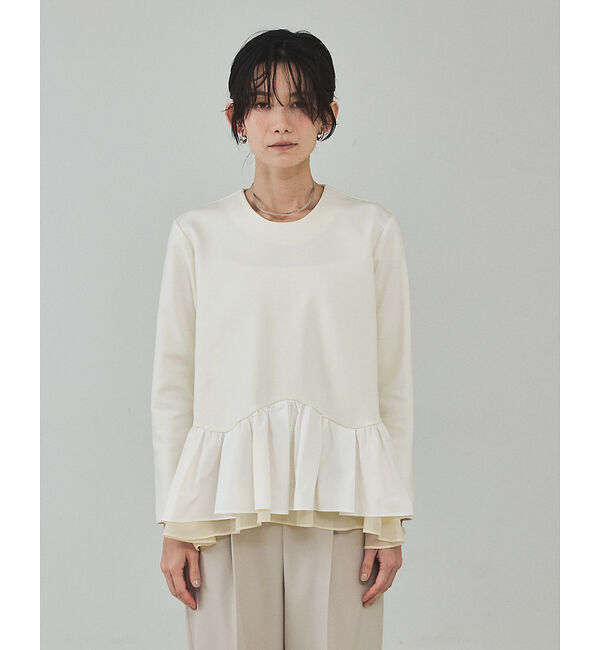 qualite「タフタコンビプルオーバー」|シャツ・ブラウス|