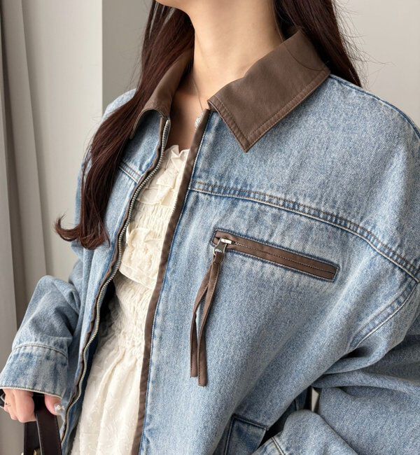  「配色バーンジャケット」|デニムジャケット|