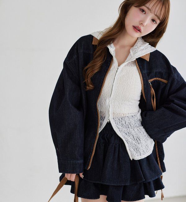  「配色バーンジャケット」|デニムジャケット|