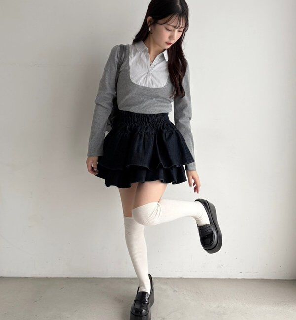  「ティアードミニスカート」|スカート|