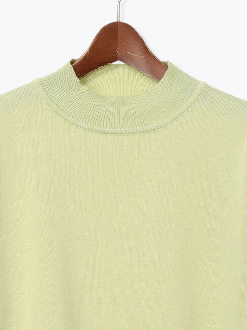 Te chichi TERRASSE「袖口金釦ハイネックニット」|ニット・セーター|