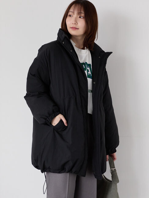 Te chichi TERRASSE「【撥水】中綿ミリタリーコート」|その他|ブラック